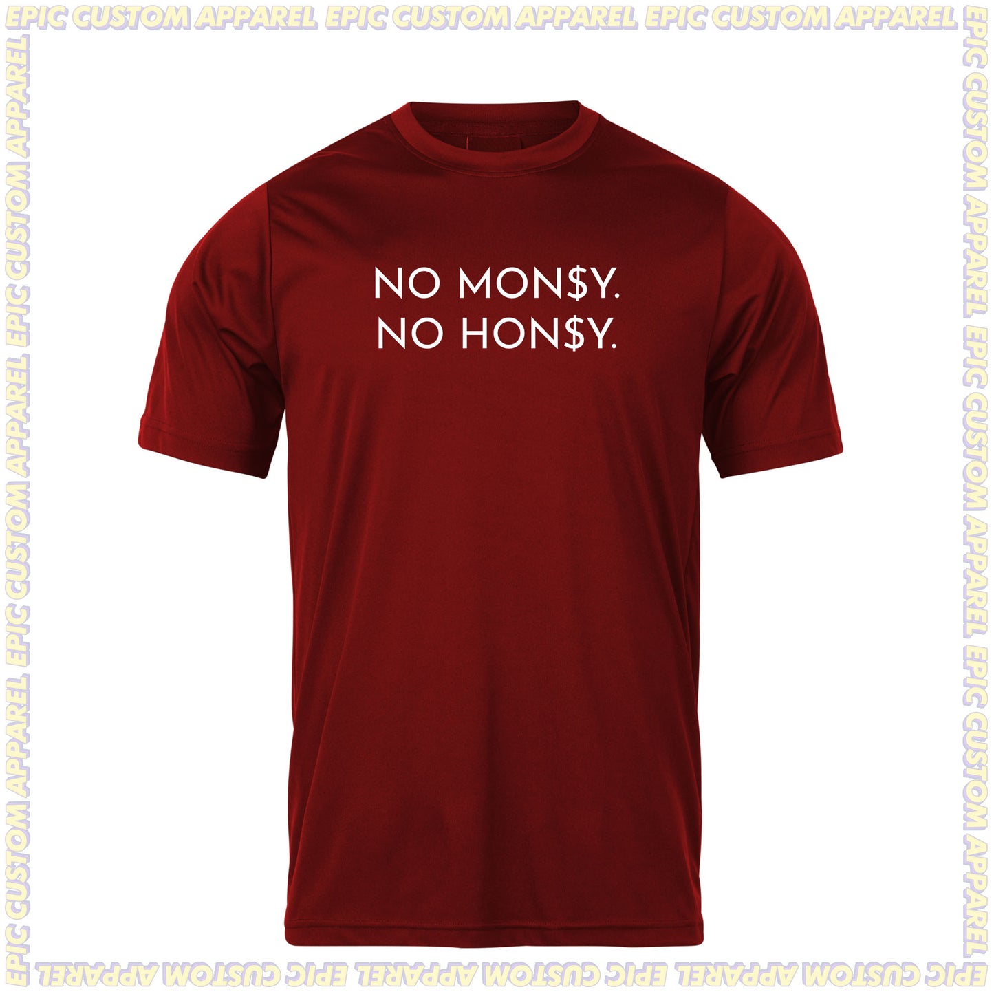 No Money No Honey Graphic Tee 100% Cotton Unisex Baju T-Shirt Baju Kapas Sejuk