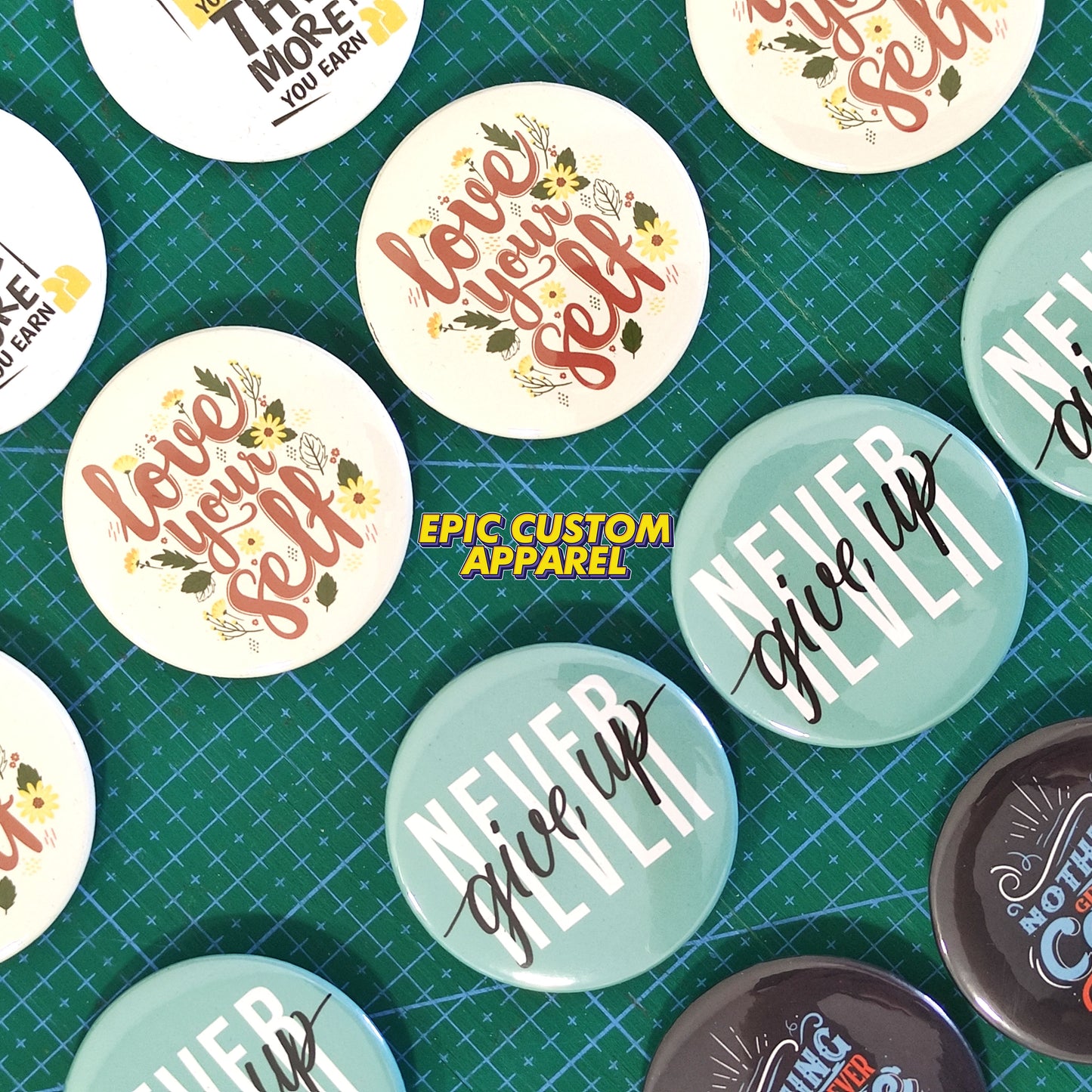 Customized Printed Button Badge 58mm 44mm Diameter with Safety Pin