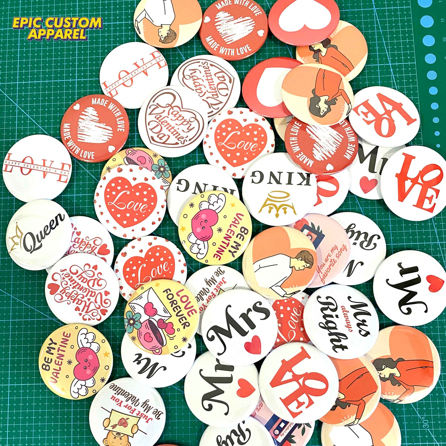 Customized Printed Button Badge 58mm 44mm Diameter with Safety Pin