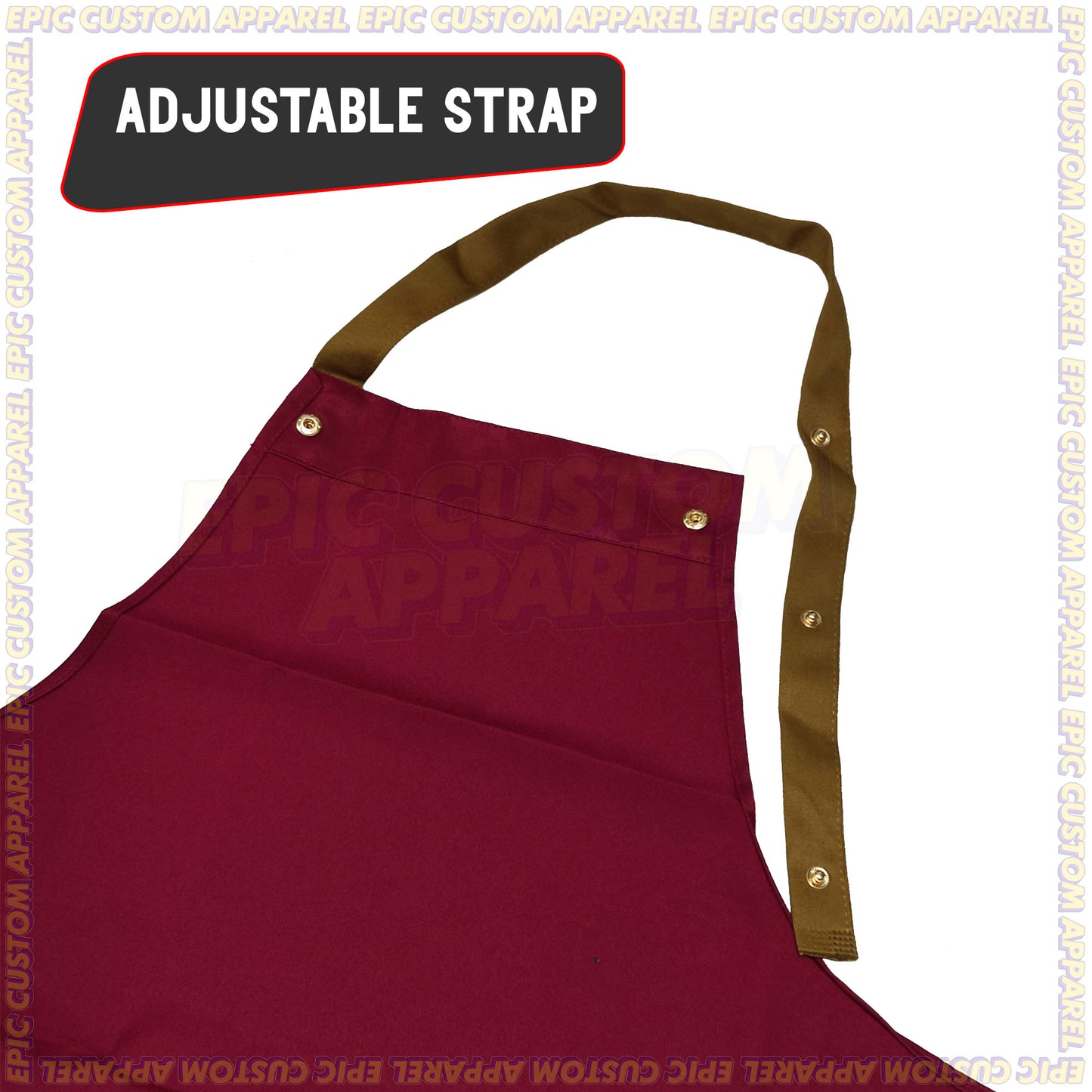 Custom Logo Premium Polyester Apron with Thick Adjustable Neck Strap