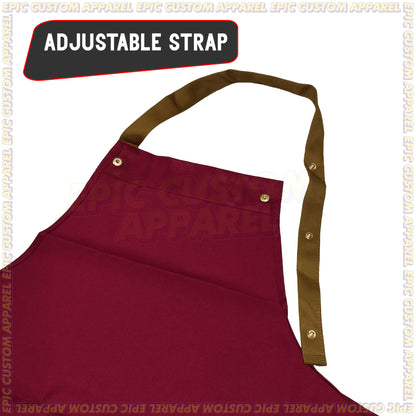 Custom Logo Premium Polyester Apron with Thick Adjustable Neck Strap