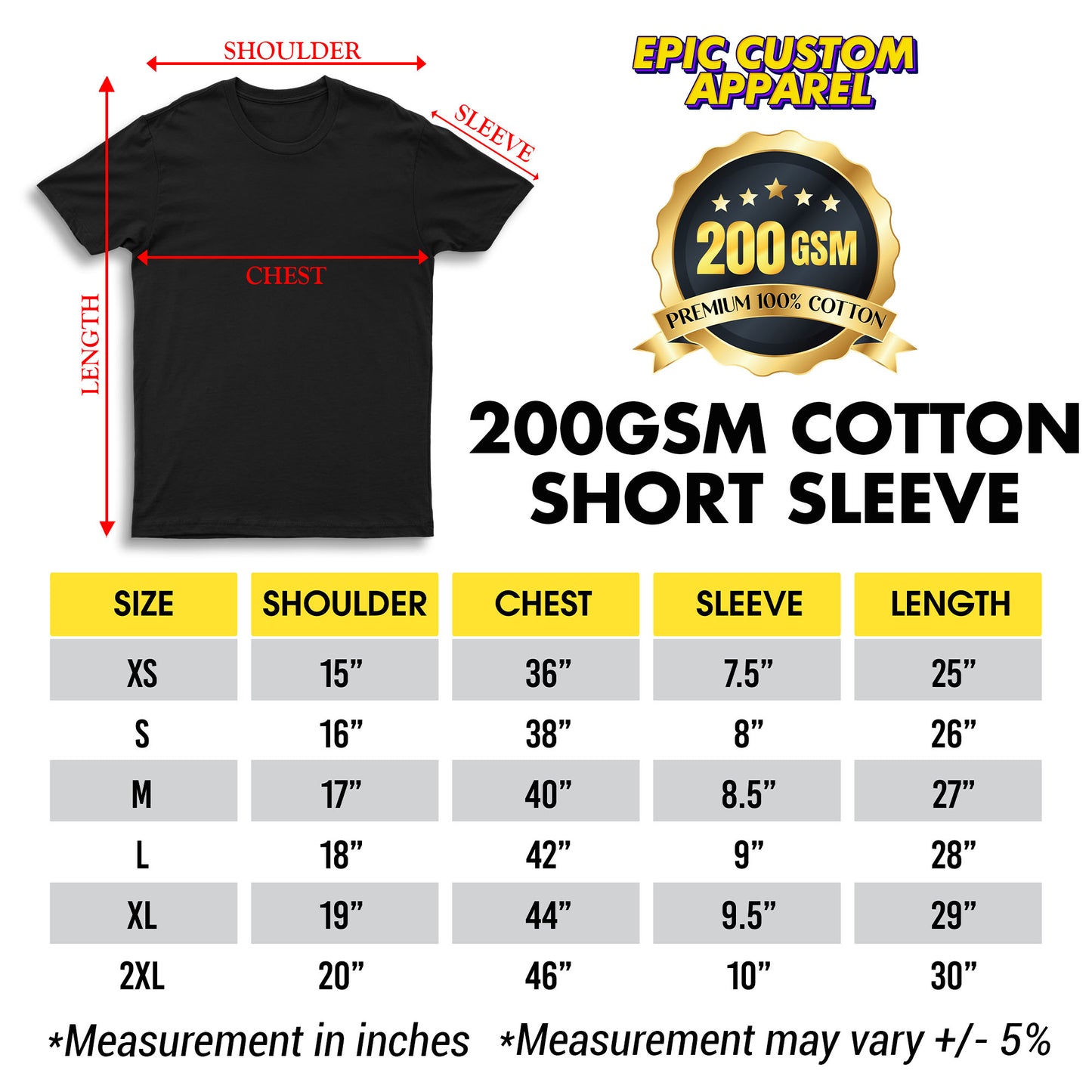 Business Logo 200gsm Premium Tshirt Front Back Kain Tebal 100% Cotton Unisex Custom Printing T-Shirt