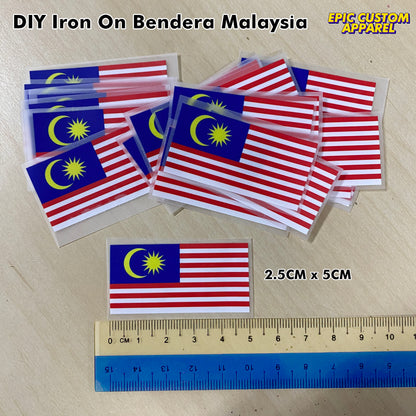 Malaysia Flag Badge Lencana 2.5cm x 5cm Jalur Gemilang Bendera Malaysia Iron On Sticker