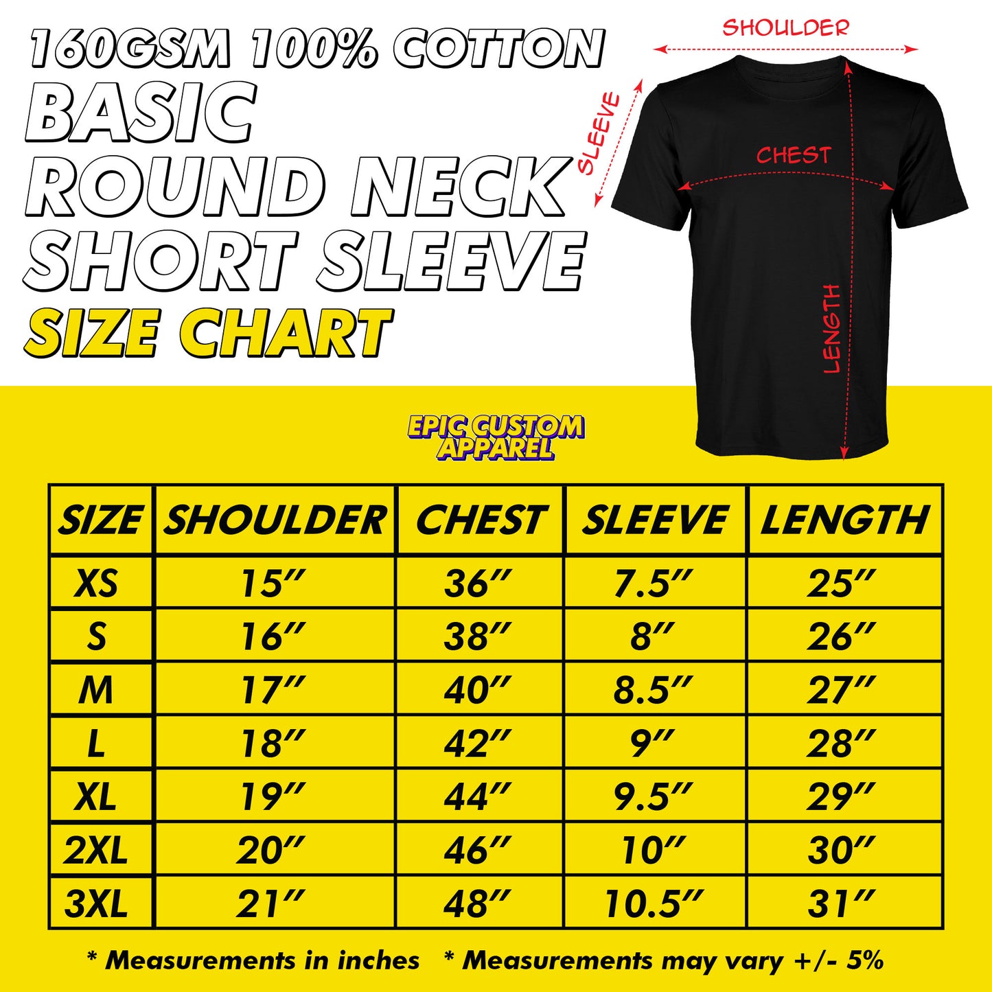 Basic 100% Cotton 160gsm Front Back Custom Printing Logo Full Color Graphic Tee Unisex T-Shirt Baju Kapas Sejuk [FLC + A4]