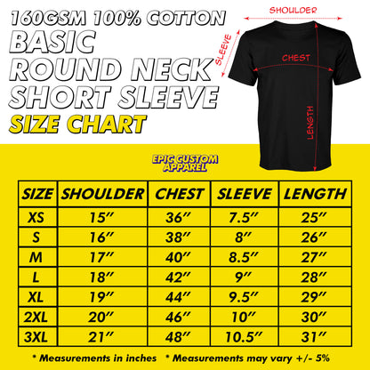 Basic 100% Cotton 160gsm Front Back Custom Printing Logo Full Color Graphic Tee Unisex T-Shirt Baju Kapas Sejuk [FLC + A4]